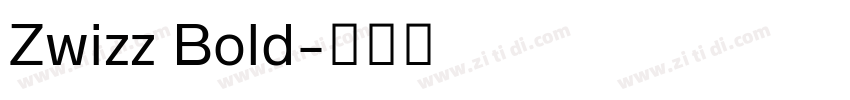 Zwizz Bold字体转换